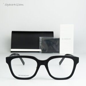 BRAND NEW Givenchy GV50040F 001 Black Demo Women Square Eyeglasses